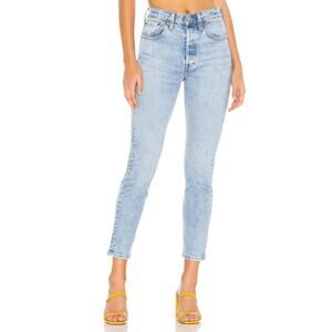 Levi's '501' Blue Cotton Skinny Denim Jean Size 24